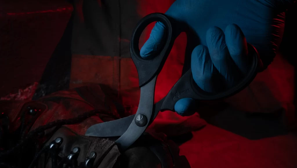 XShear shears cutting open boot